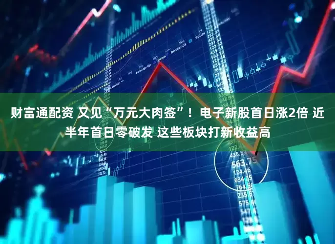 财富通配资 又见“万元大肉签”！电子新股首日涨2倍 近半年首日零破发 这些板块打新收益高